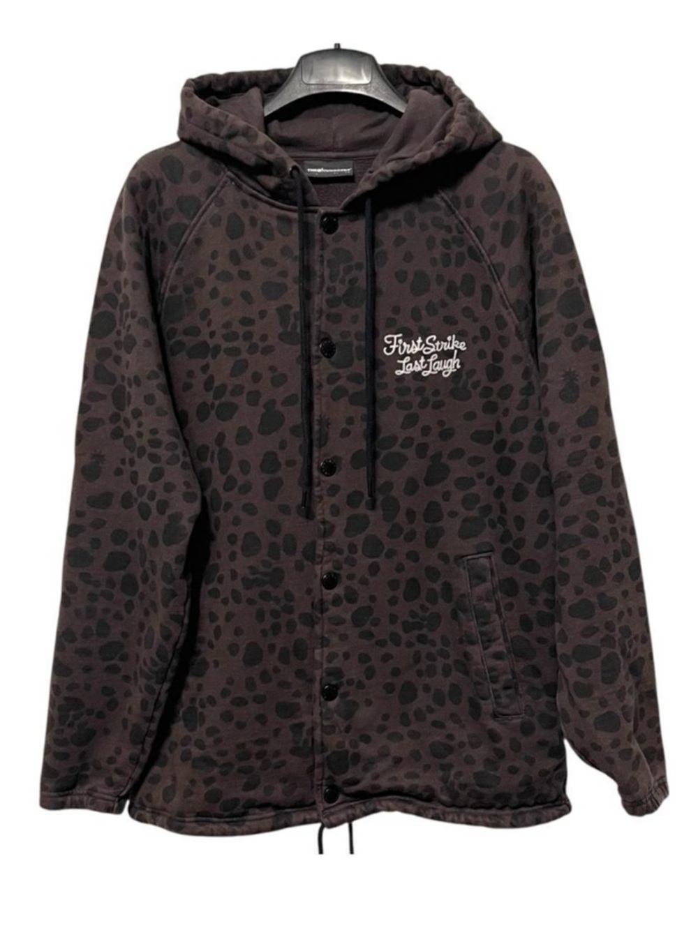 THE HUNDREDS Men’s Bare Spotted Snap Front Hoodie Jacket L